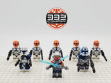 Space War Theme 332nd Company Clone Troopers Block Figures Set of 8pcs