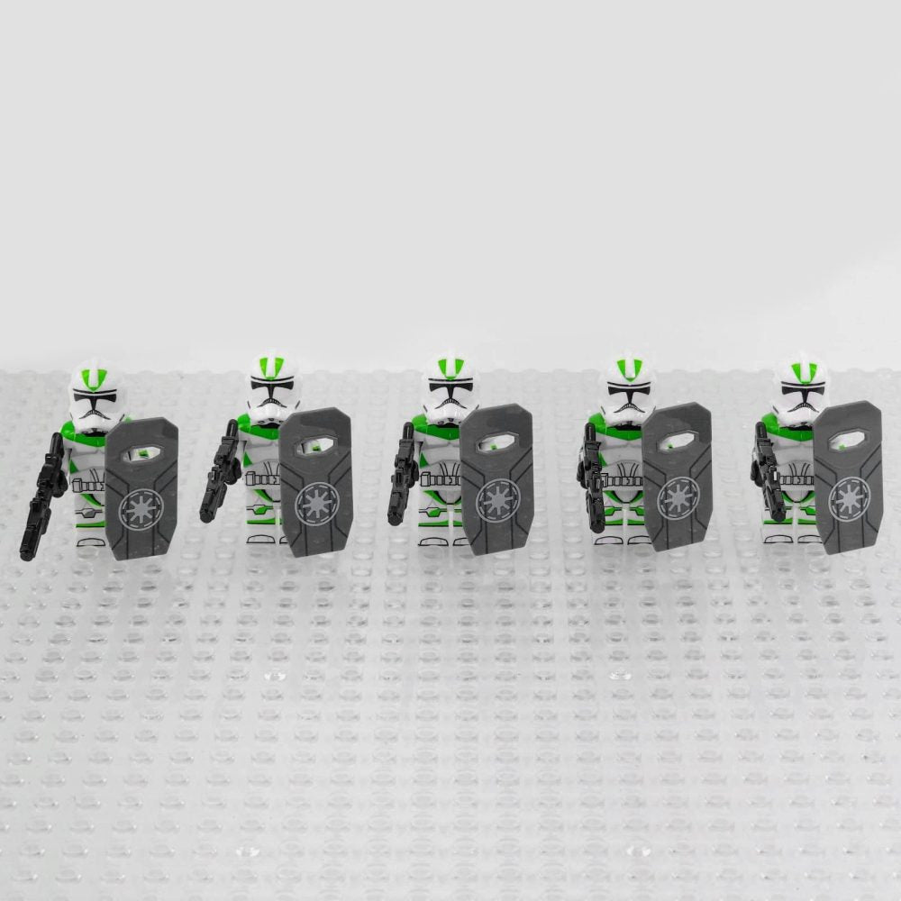 Space War Theme 442nd Clone Trooper With Shields Block Figures Set of 5pcs