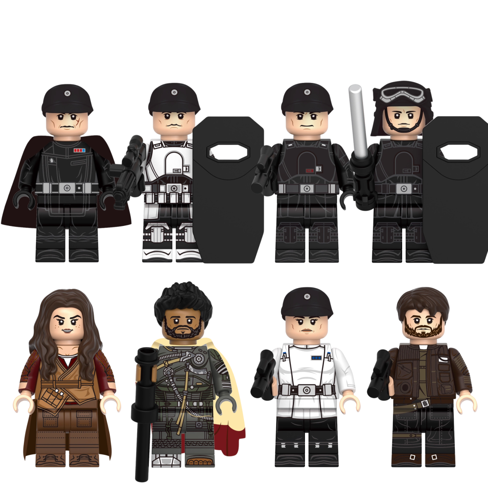 Space War Theme Andor Block Figures Set – Imperial Officers, Rebels