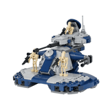 Space War Theme Battle Droid Armored Assault Tank MOC Building Set – 398pcs (Blue)