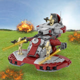 Space War Theme Battle Droid Armored Assault Tank MOC Building Set – 398pcs (Red)