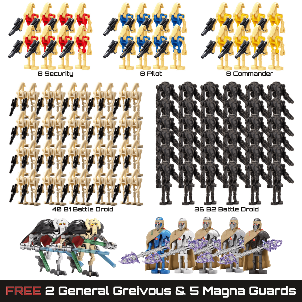 Space War Theme Battle Droid Battalion 100pcs Block Figures Battle Pack Option 3