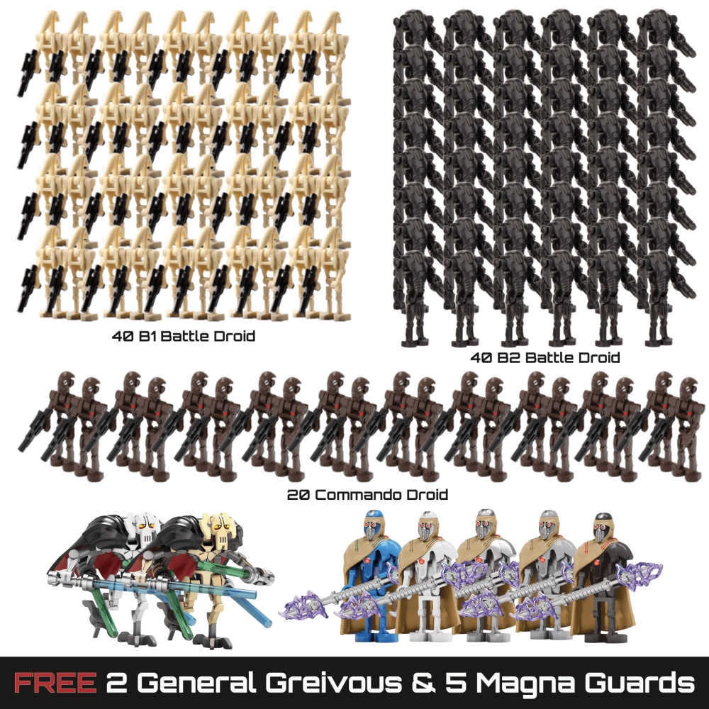 Space War Theme Battle Droid Battalion 100pcs Block Figures Battle Pack Option
