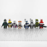 Space War Theme Clone Wars Captains Block Figures Set of 8pcs