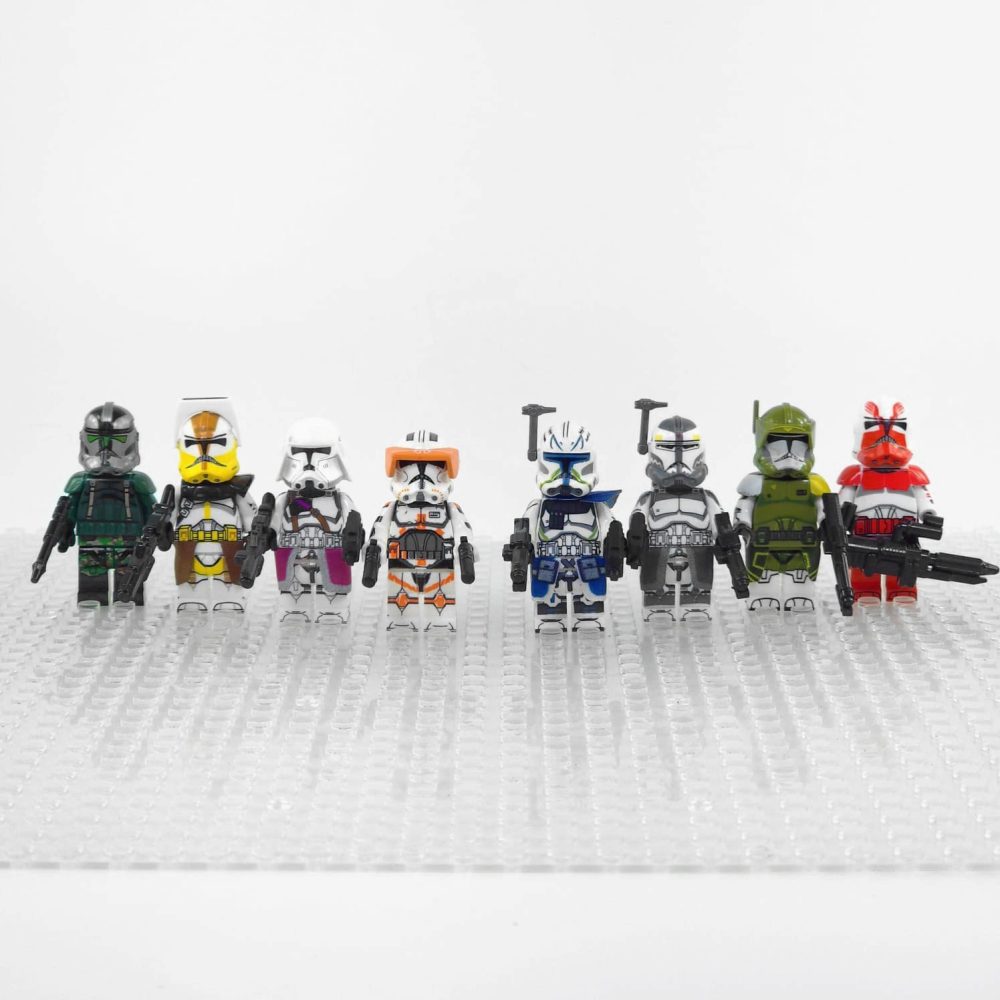 Space War Theme Clone Wars Captains Block Figures Set of 8pcs
