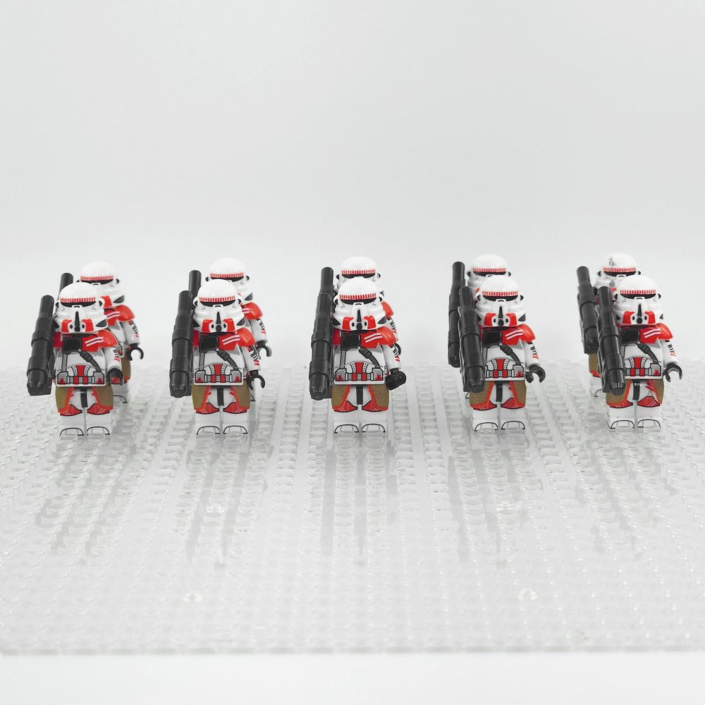 Space War Theme Coruscant Guard Airborne Trooper Block Figures Set With PLX-1 Rocket Launcher