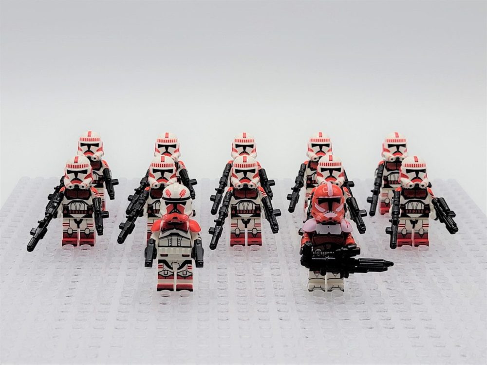Space War Theme Coruscant Guard With Thorn and Commander Fox Block Figures Set