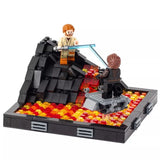 Space War Theme Duel On Mustafar MOC Set with Anakin Obi-Wan Block Figures (314pcs)