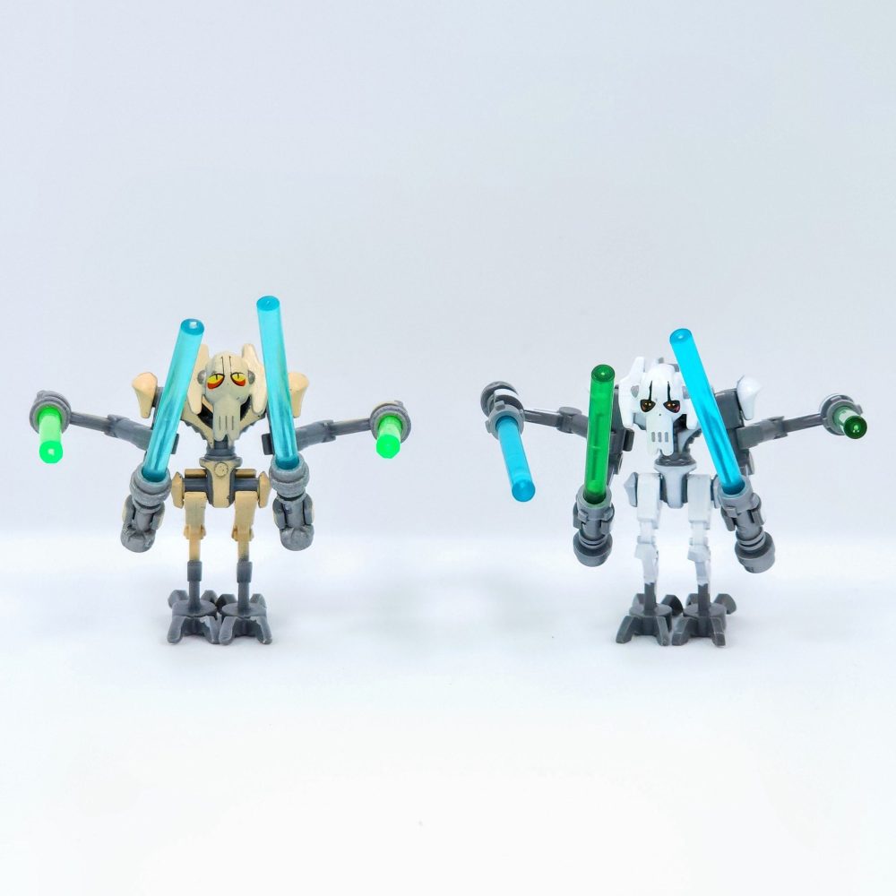 Space War Theme General Grievous Block Figures Including Lightsaber Weapons Accessories