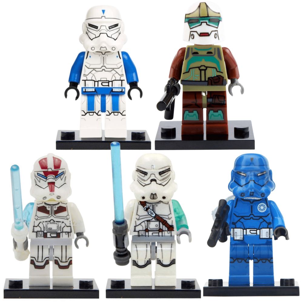 Space War Theme Jek-14 Special Forces and Bounty Hunter Block Figures Set of 5pcs