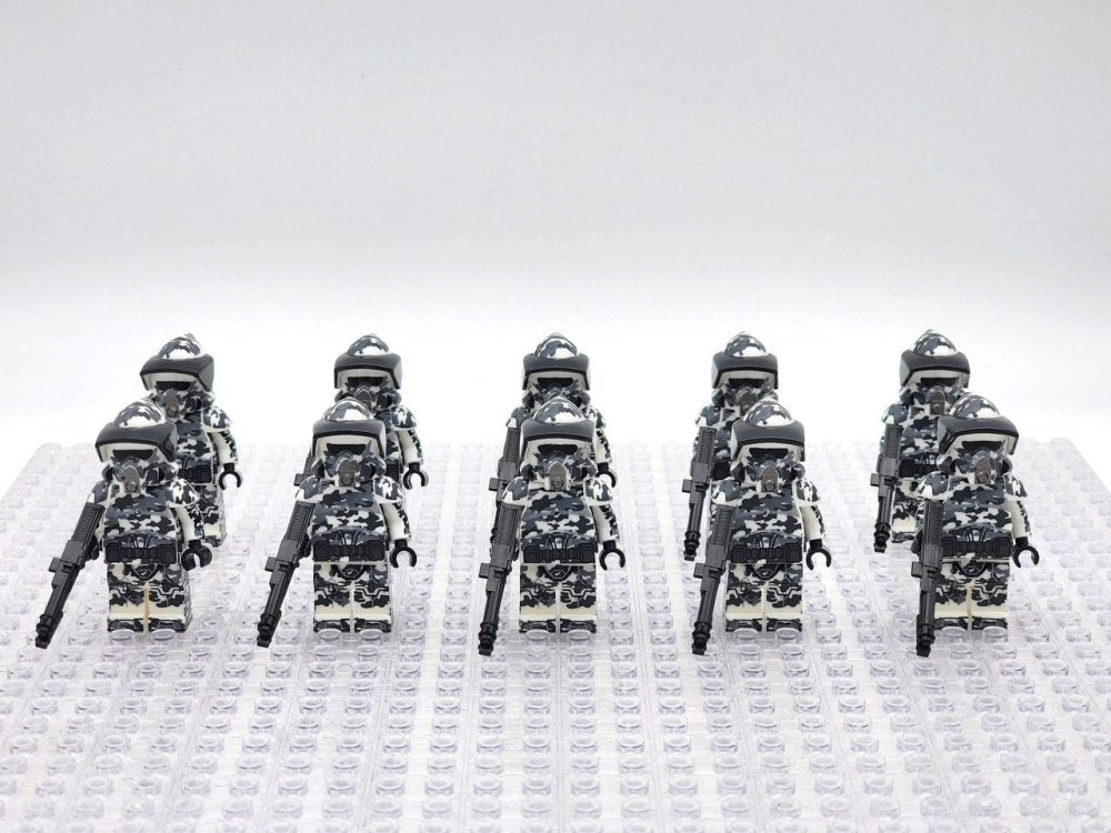 Space War Theme Jungle Camo ARF Clone Trooper Block Figures Set
