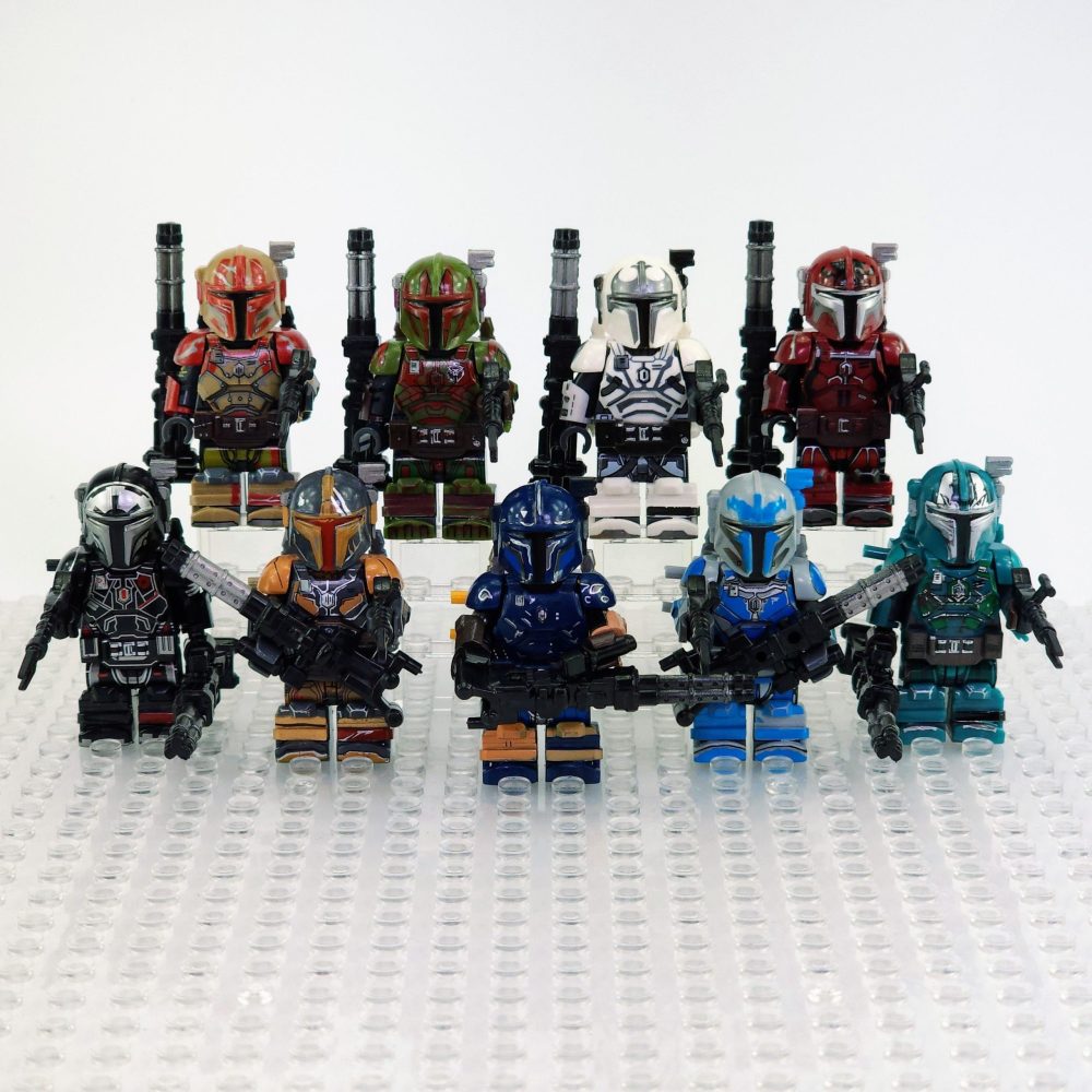 Space War Theme Paz Vizsla Mandalorian Heavy Infantry Block Figures Set of 9pcs