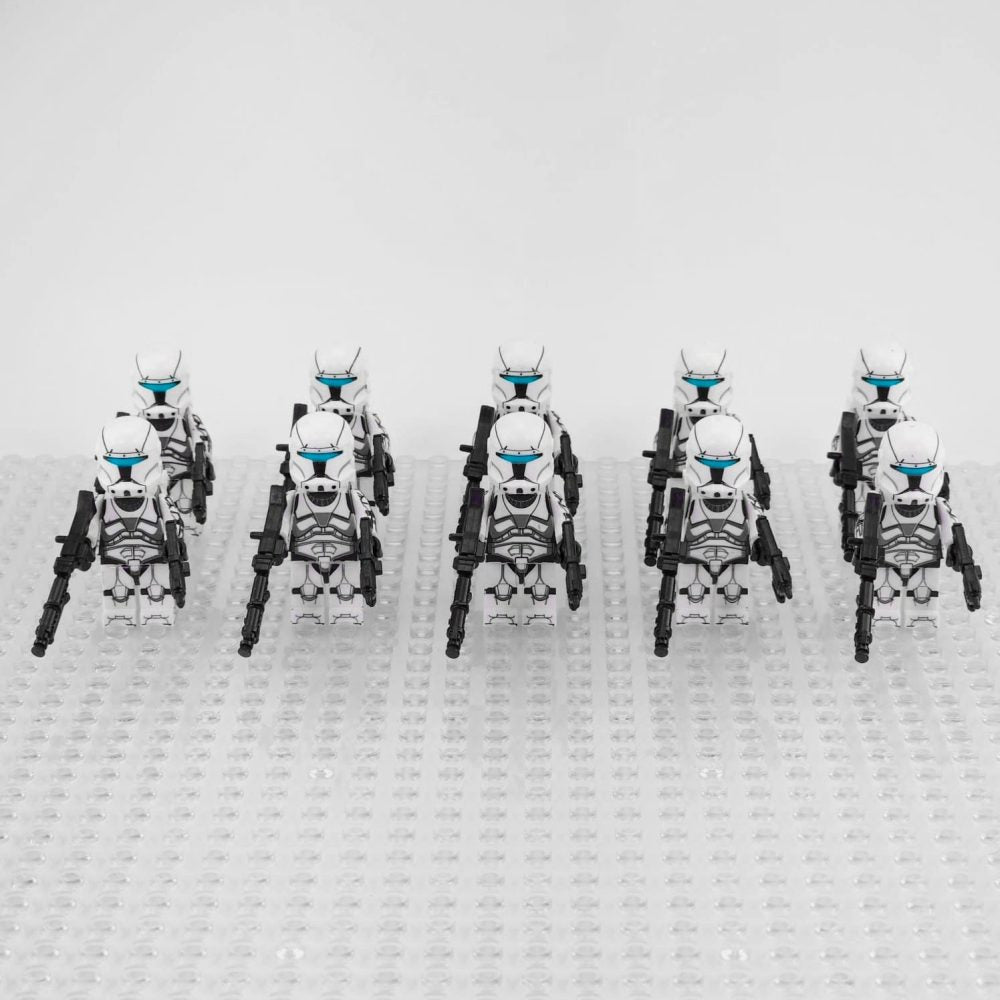 Space War Theme Rebublic Clone Commandos White Squad Block Figures Set of 10pcs