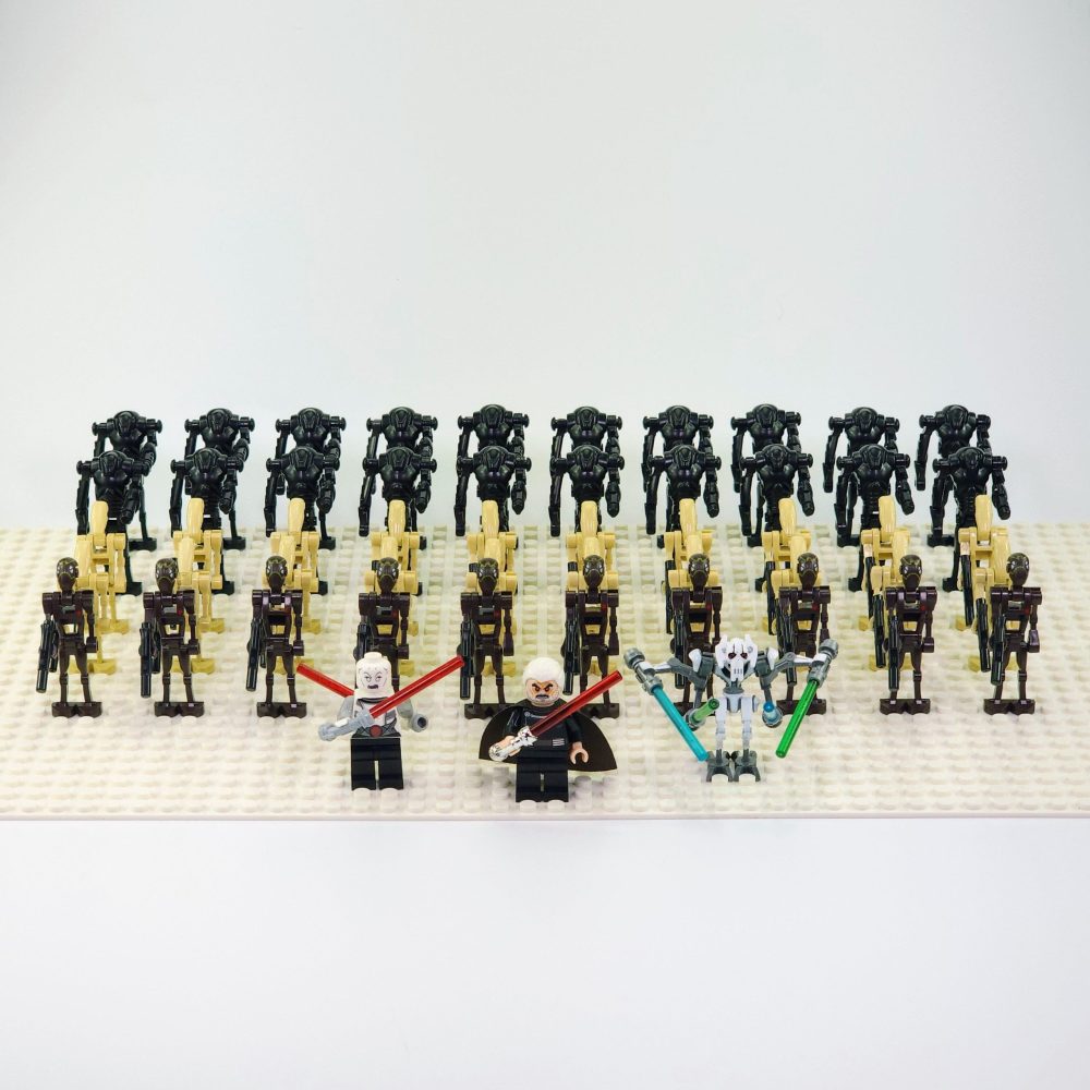 Space War Theme Seperatist Droid Army Dooku Grievous Ventress Block Figures Set of 53pcs