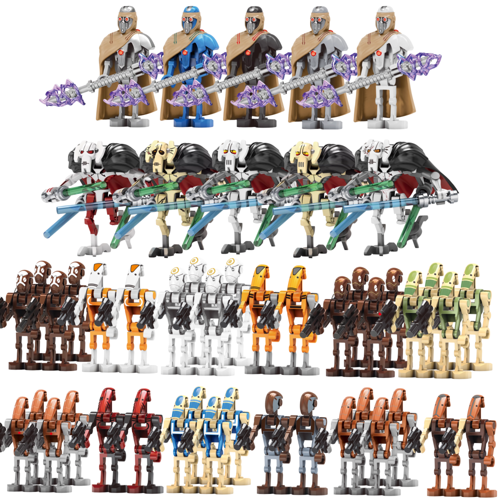 Space War Theme Seperatists Minifigure Set – Magna Guard General Grievous Droids