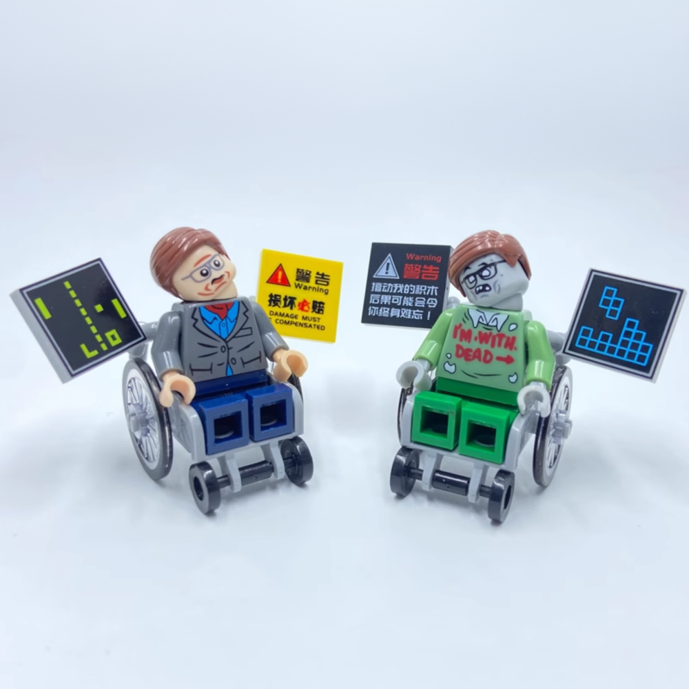 Custom Wheelchair Scientist Building Block Block Figures Set