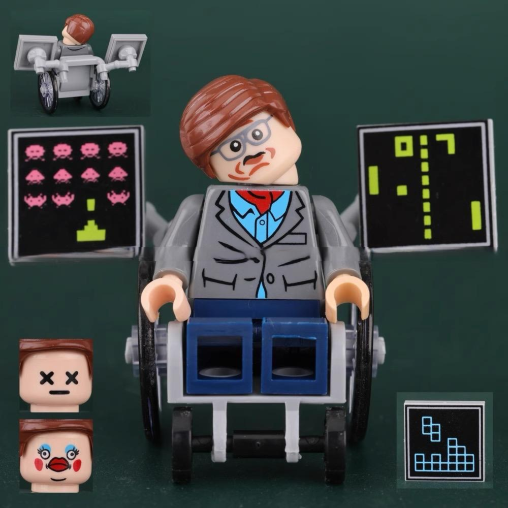Custom Wheelchair Scientist Building Block Block Figures Set