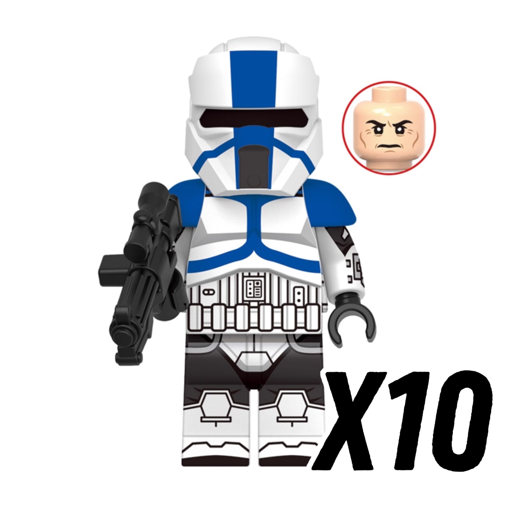 Space War Theme 501st Clone Trooper Block Figures Set – Clone, Stormtroopers, Marines, and Scout