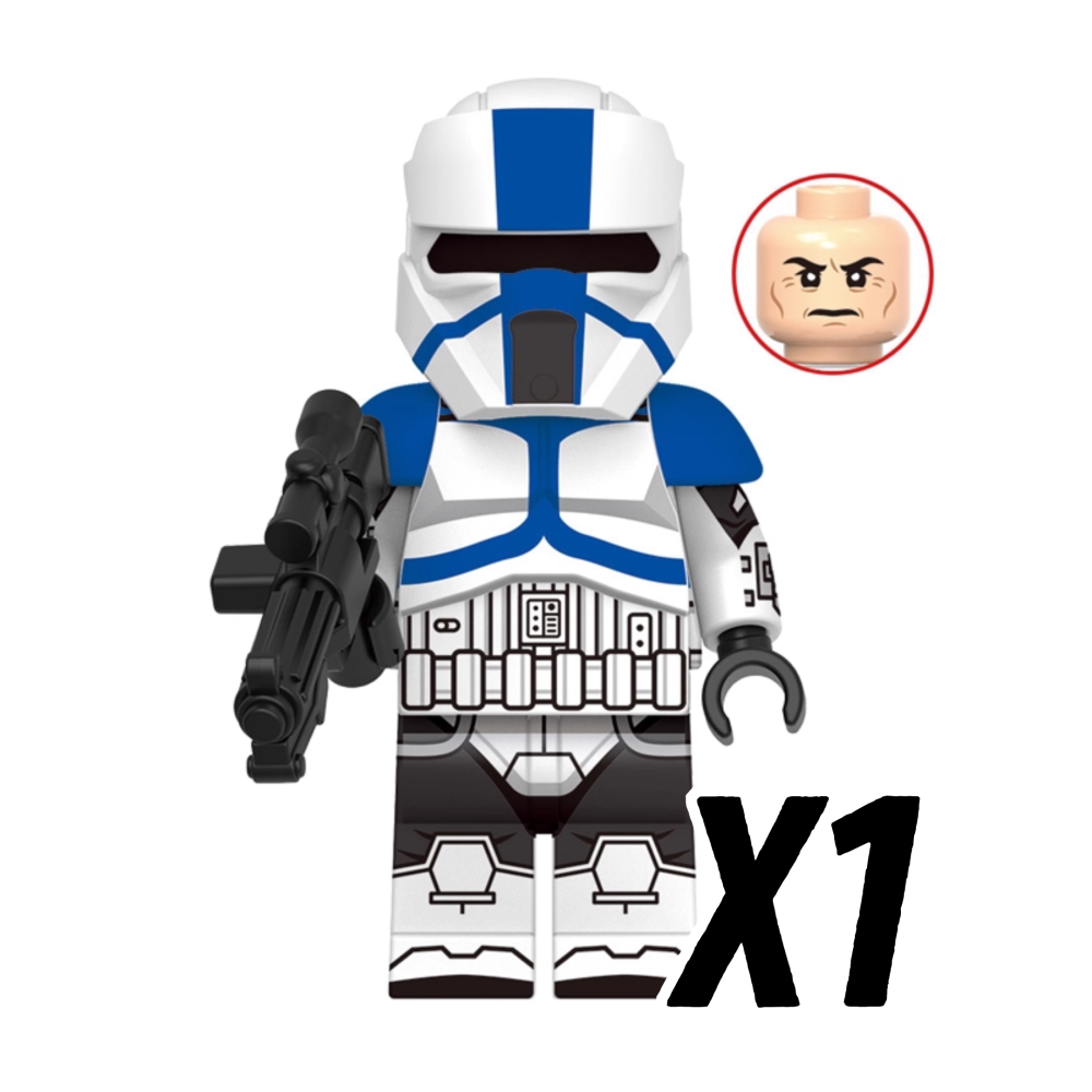Space War Theme 501st Clone Trooper Block Figures Set – Clone, Stormtroopers, Marines, and Scout