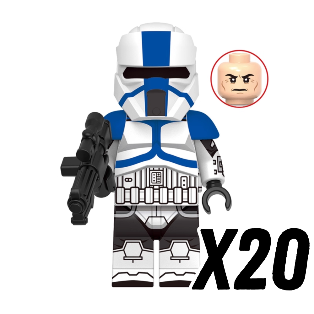 Space War Theme 501st Clone Trooper Block Figures Set – Clone, Stormtroopers, Marines, and Scout