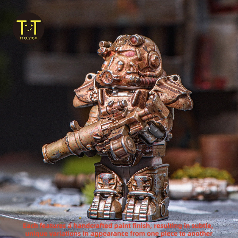 Fallout Premium Weathered Wasteland Power Armor Inspired Block Figures