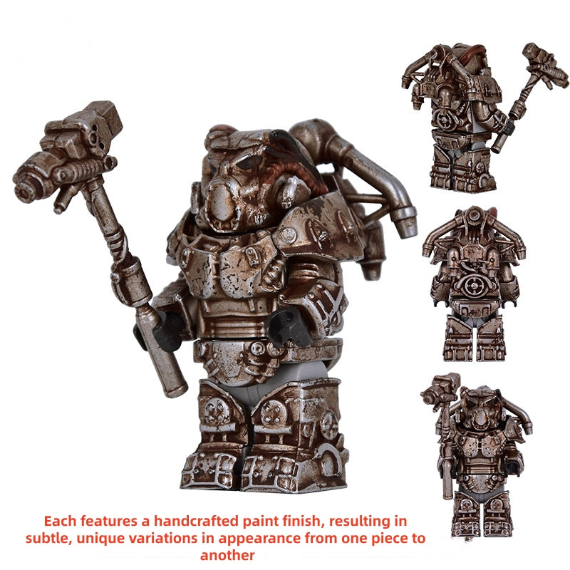 Fallout Premium Weathered Wasteland Power Armor Inspired Block Figures
