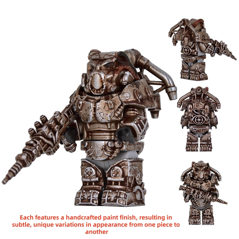 Fallout Premium Weathered Wasteland Power Armor Inspired Block Figures