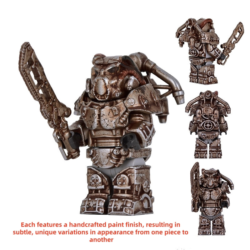 Fallout Premium Weathered Wasteland Power Armor Inspired Block Figures
