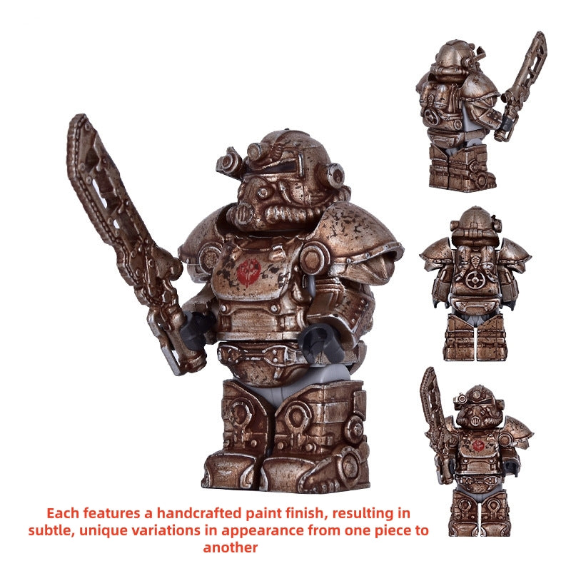 Fallout Premium Weathered Wasteland Power Armor Inspired Block Figures