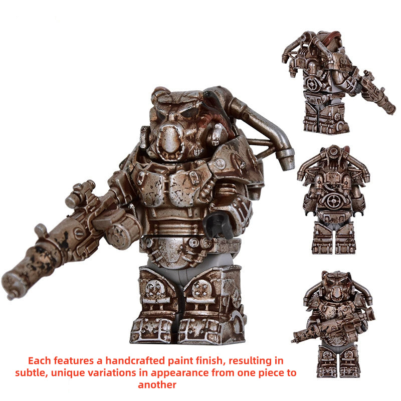 Fallout Premium Weathered Wasteland Power Armor Inspired Block Figures
