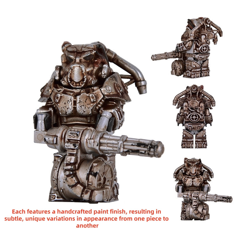 Fallout Premium Weathered Wasteland Power Armor Inspired Block Figures