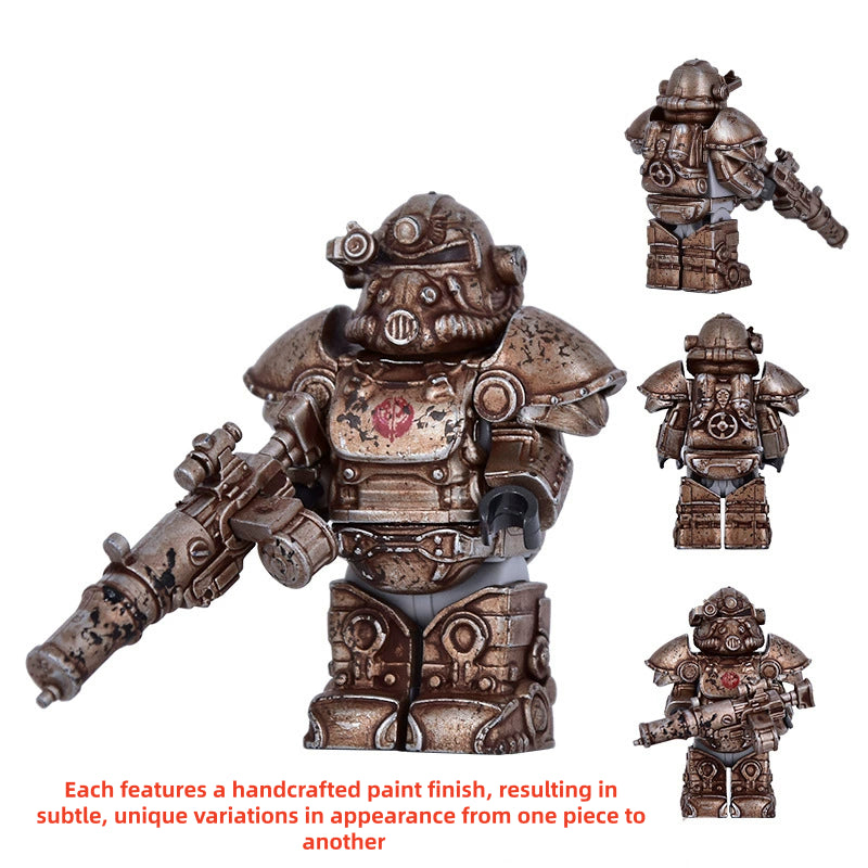 Fallout Premium Weathered Wasteland Power Armor Inspired Block Figures