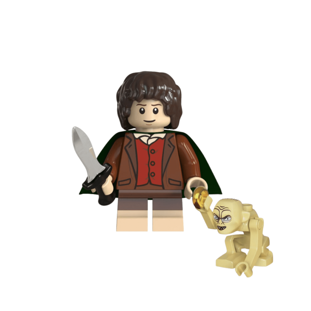 Lord the Rings Hobbits the Shire Frodo Sam Merry Pippin Gollum Block Figures
