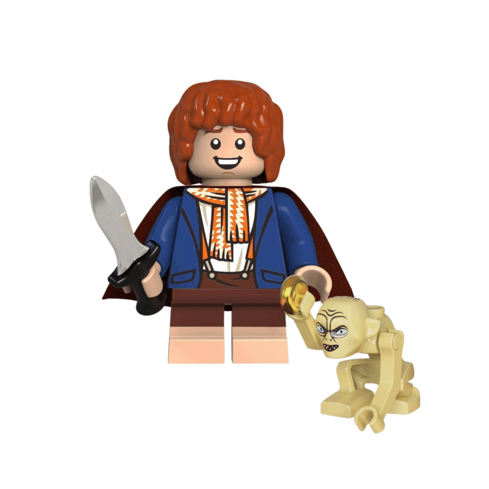 Lord the Rings Hobbits the Shire Frodo Sam Merry Pippin Gollum Block Figures