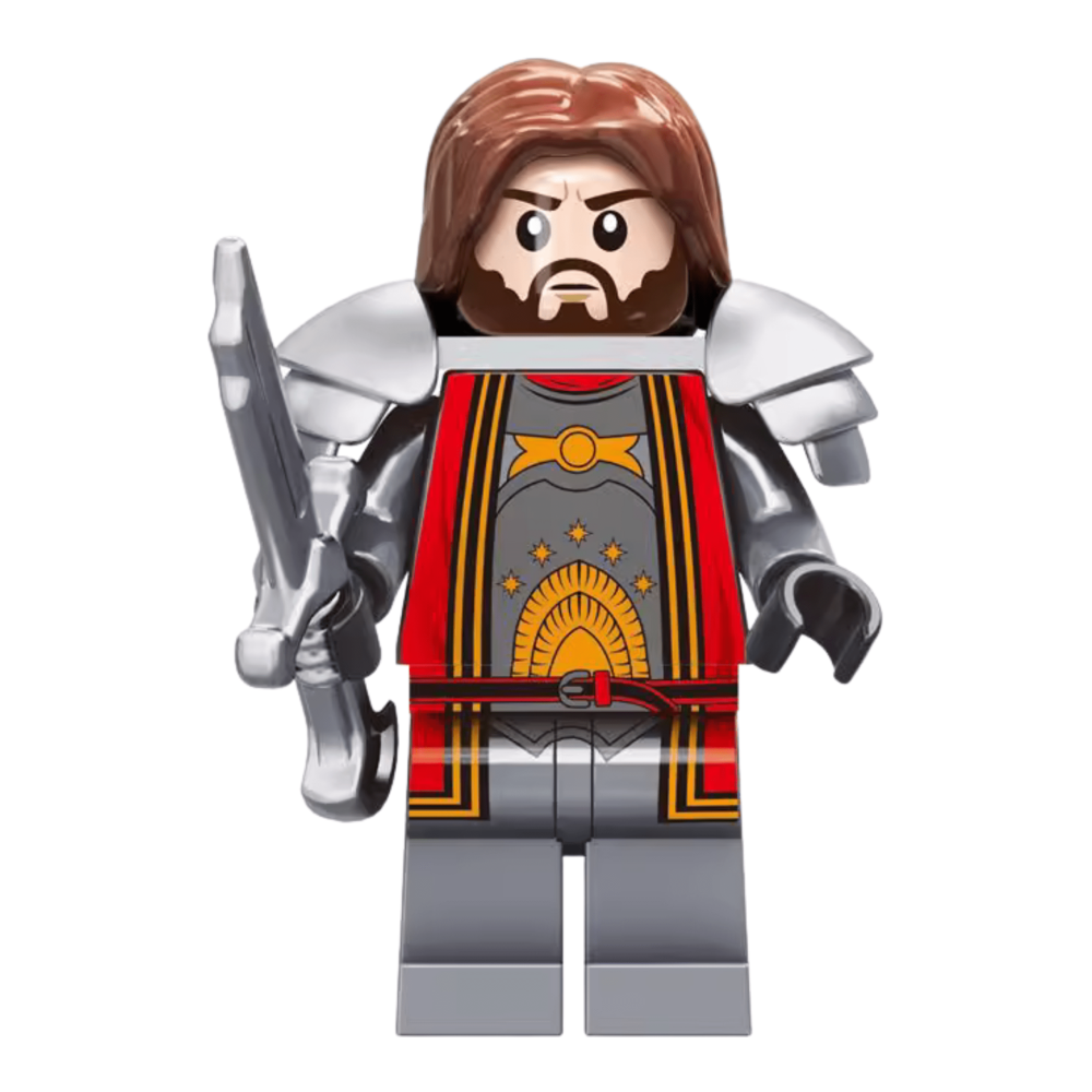 Lord of the Rings Block Figures Set – Gimli Isildur Frodo & Sam Orc Armor