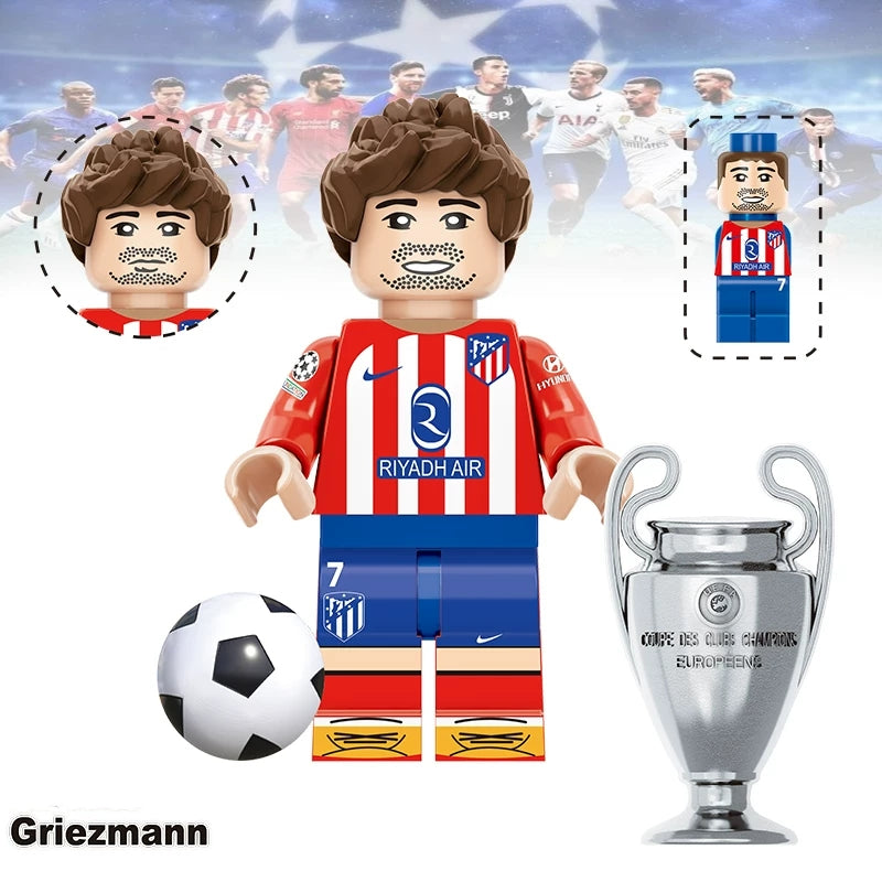 20PCS Football Legends Inspired  Set - Soccer Star Building Block Figures