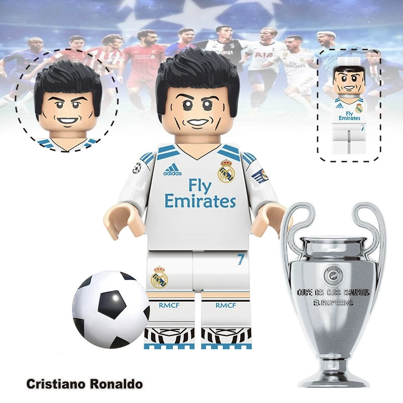 20PCS Football Legends Inspired  Set - Soccer Star Building Block Figures