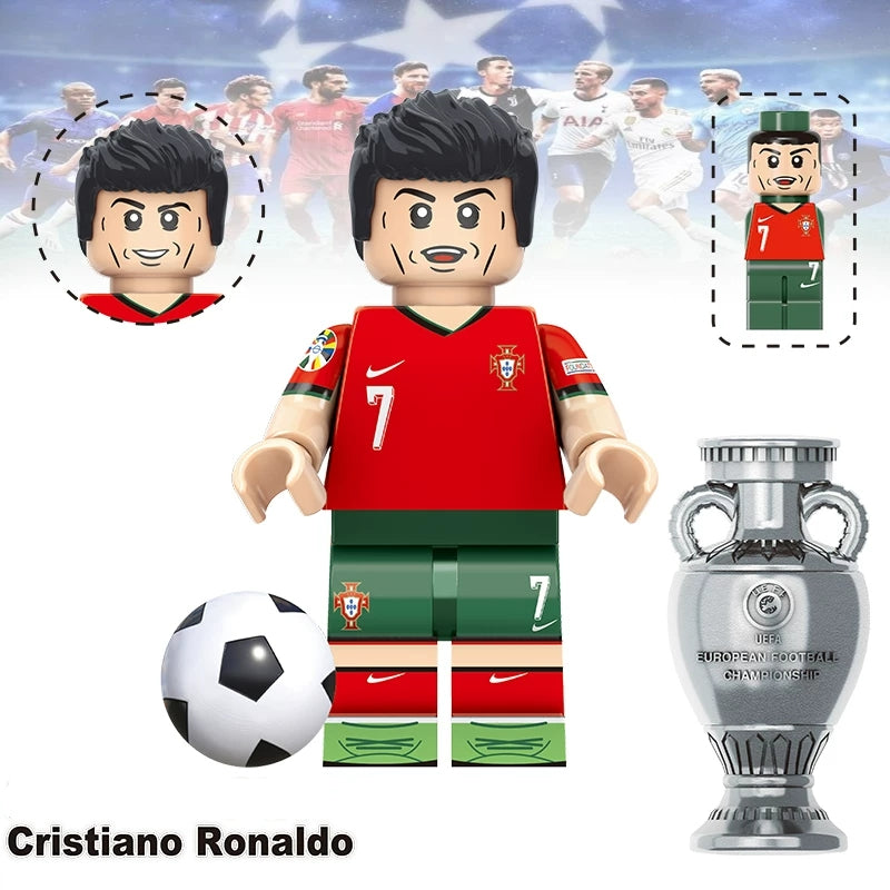 20PCS Football Legends Inspired  Set - Soccer Star Building Block Figures