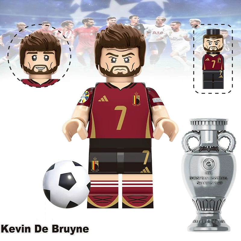 20PCS Football Legends Inspired  Set - Soccer Star Building Block Figures