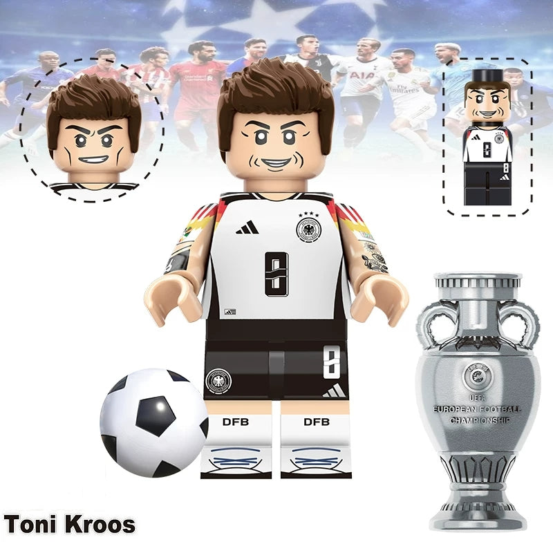 20PCS Football Legends Inspired  Set - Soccer Star Building Block Figures