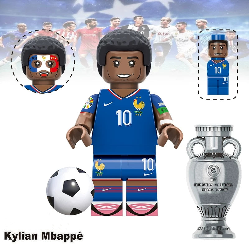 20PCS Football Legends Inspired  Set - Soccer Star Building Block Figures