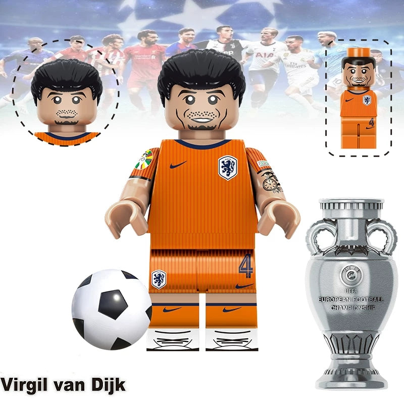 20PCS Football Legends Inspired  Set - Soccer Star Building Block Figures