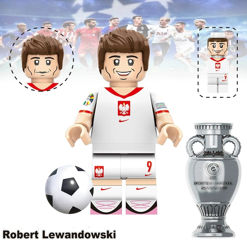 20PCS Football Legends Inspired  Set - Soccer Star Building Block Figures