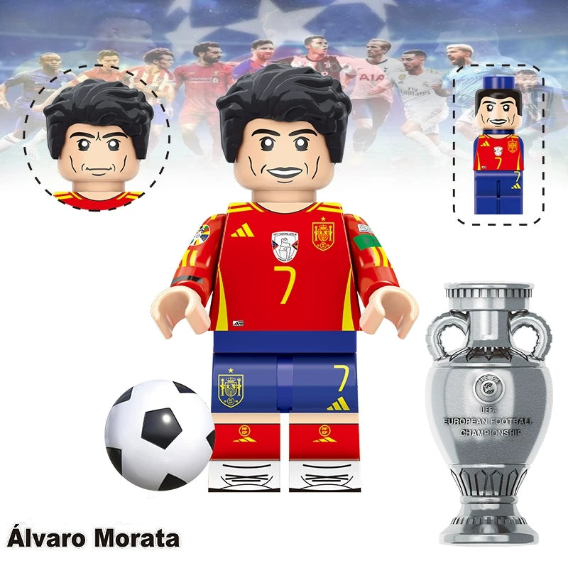20PCS Football Legends Inspired  Set - Soccer Star Building Block Figures