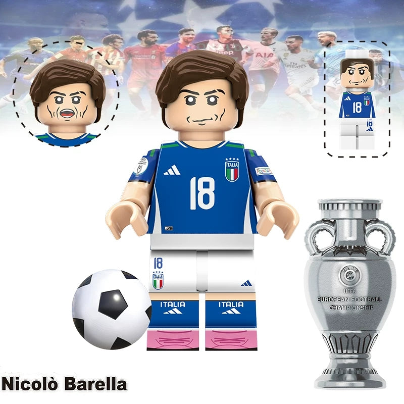 20PCS Football Legends Inspired  Set - Soccer Star Building Block Figures