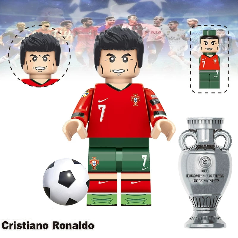 20PCS Football Legends Inspired  Set - Soccer Star Building Block Figures