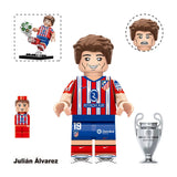 Soccer Star Building Block Figures with Trophies & Soccer Balls