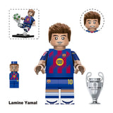 Soccer Star Building Block Figures with Trophies & Soccer Balls