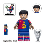 Soccer Star Building Block Figures with Trophies & Soccer Balls