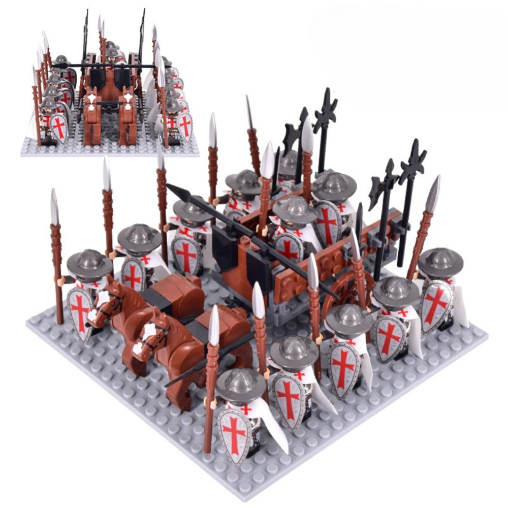 Crusaders War Horse Contingents Block Figures Sets